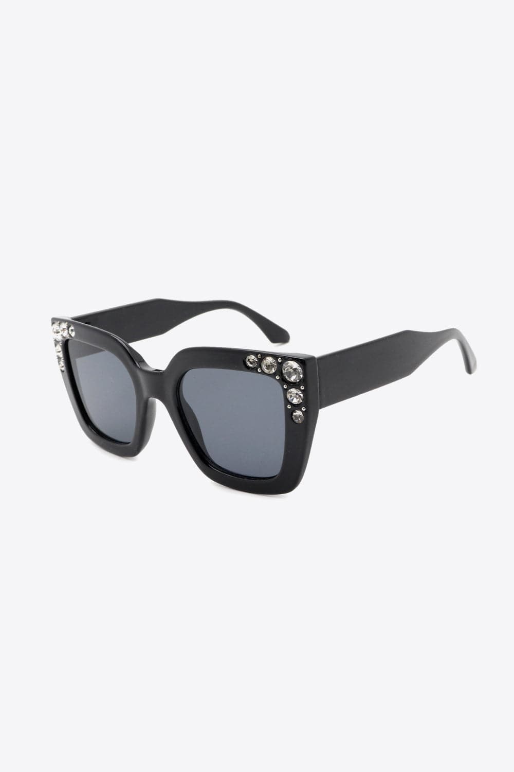 Inlaid Rhinestone Polycarbonate Sunglasses.