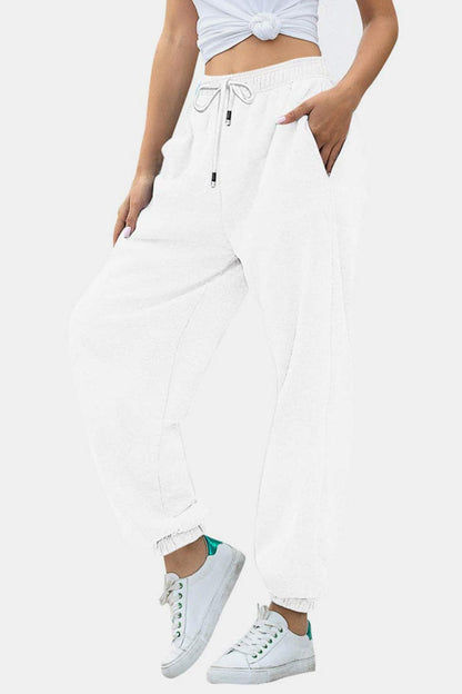 Comfy pocketed joggers with an elastic waistband