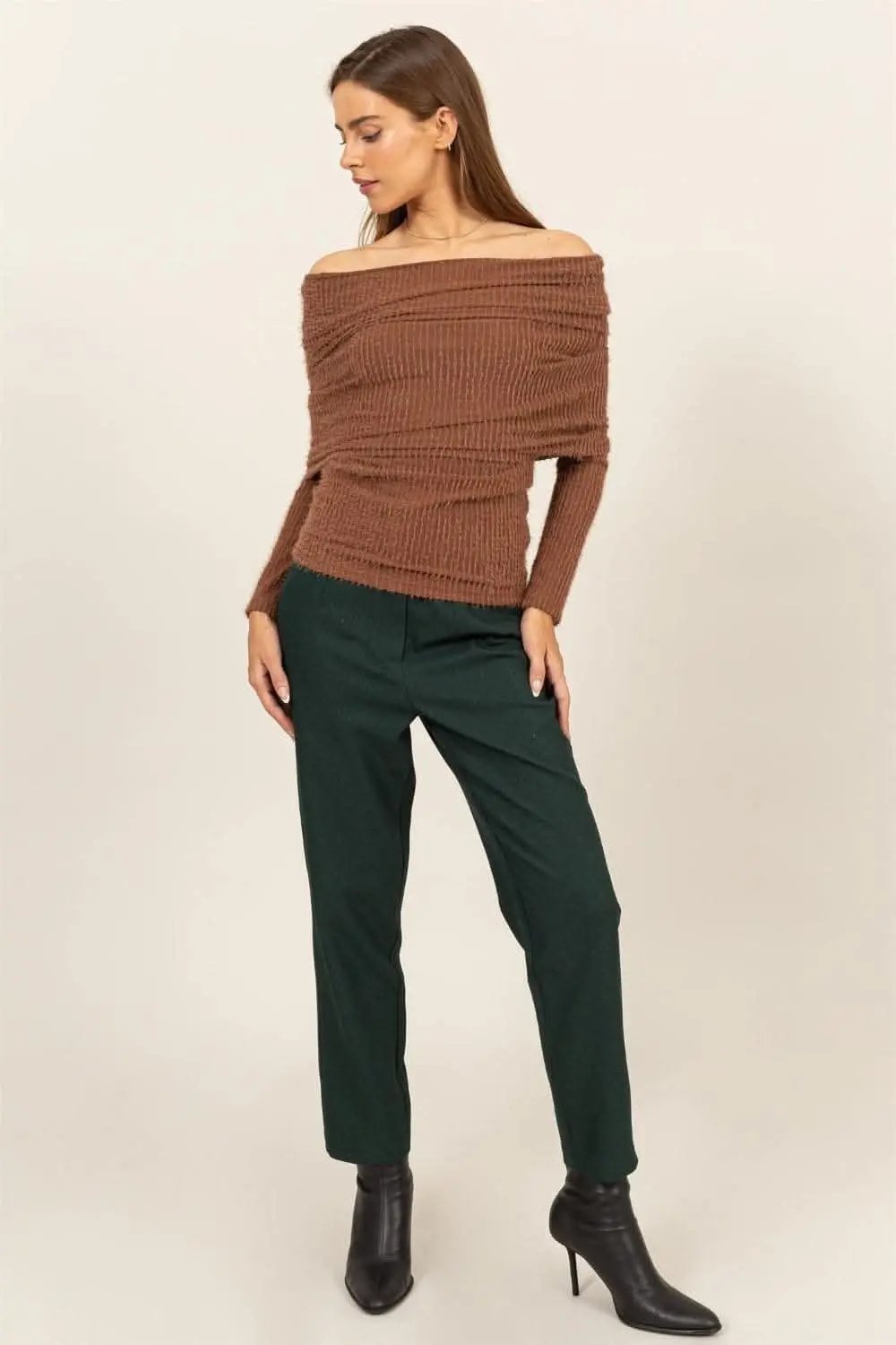 Hyfve fuzzy off-shoulder top - Love Salve 