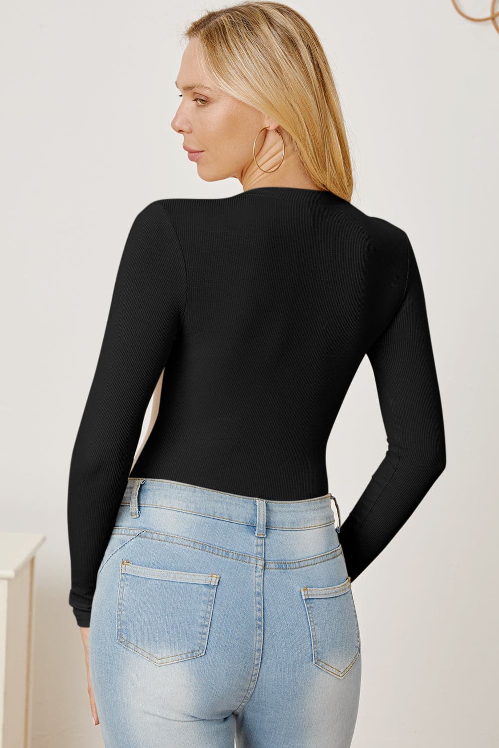 Zip Up Long Sleeve Bodysuit.