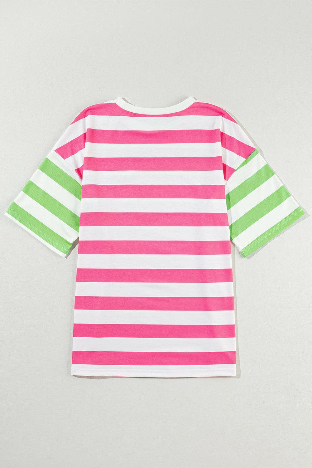 Striped Round Neck Half Sleeve T-Shirt.