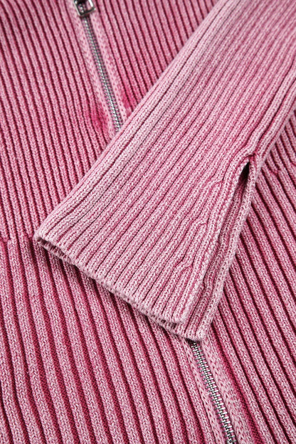 Double Take: Ribbed Zip Cardigan