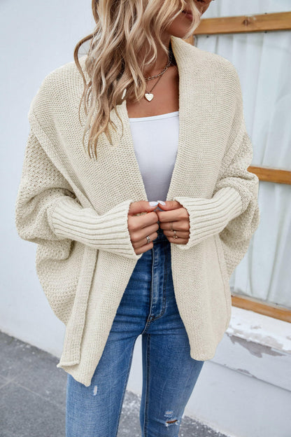 Open Front Long Sleeve Cardigan.