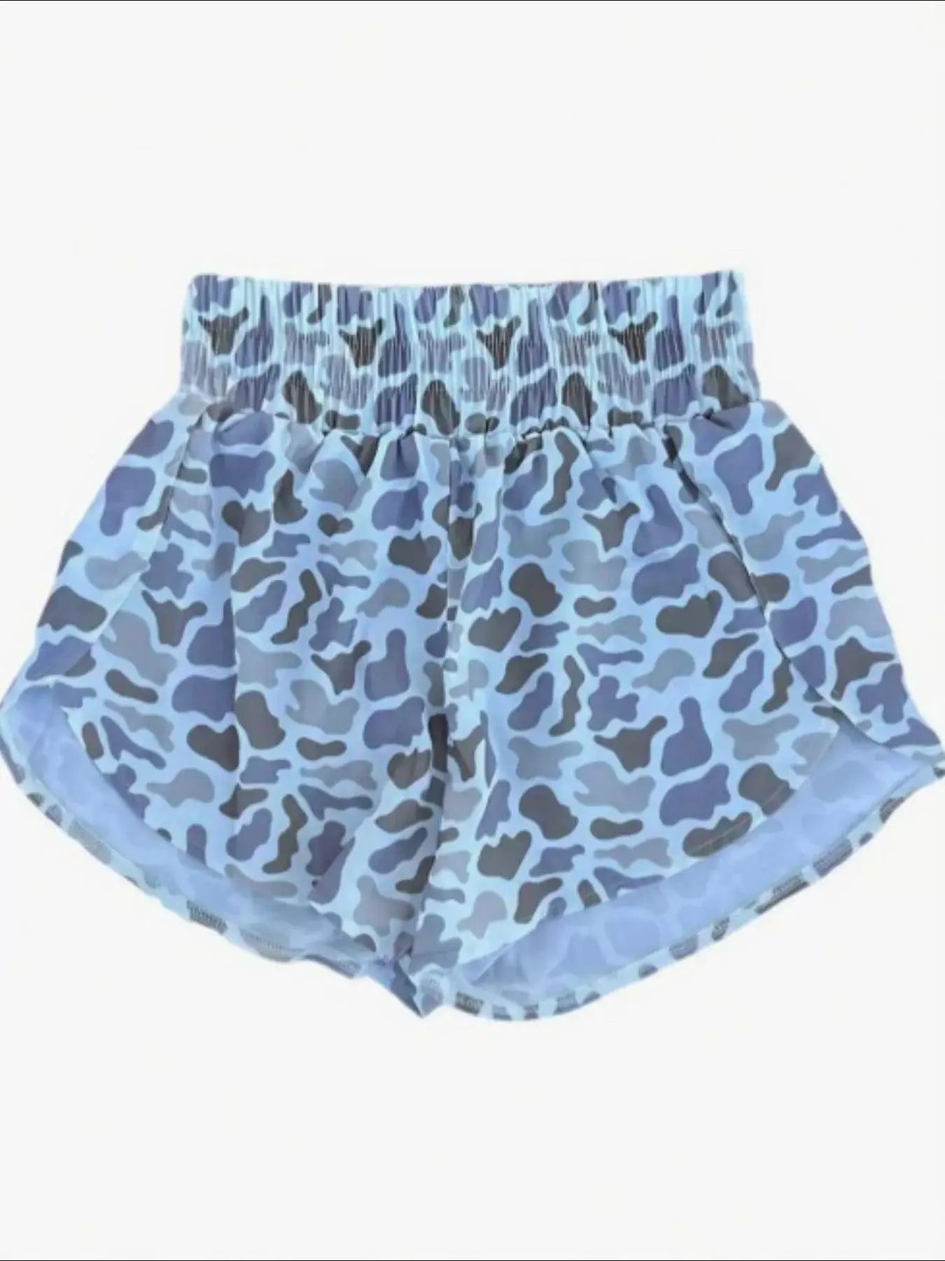 Camo Print Elastic Waist Shorts Simply Love