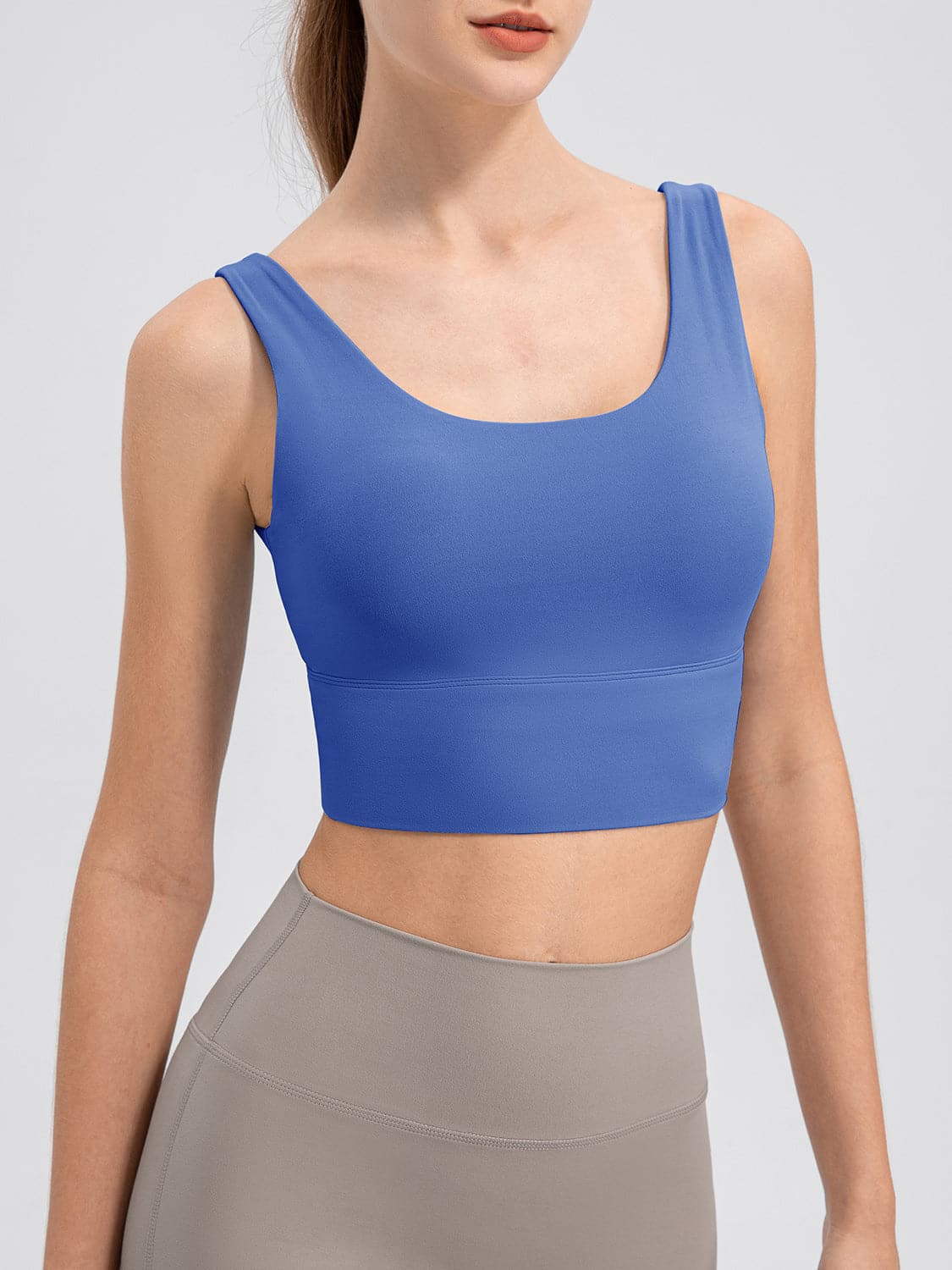 Scoop Neck Wide Strap Active Tank.