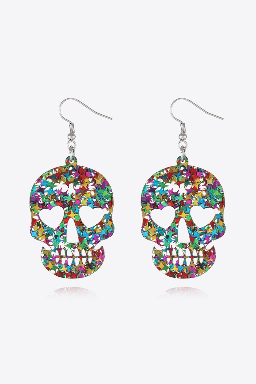 Spooky Chic Acrylic Skull Dangle Earrings