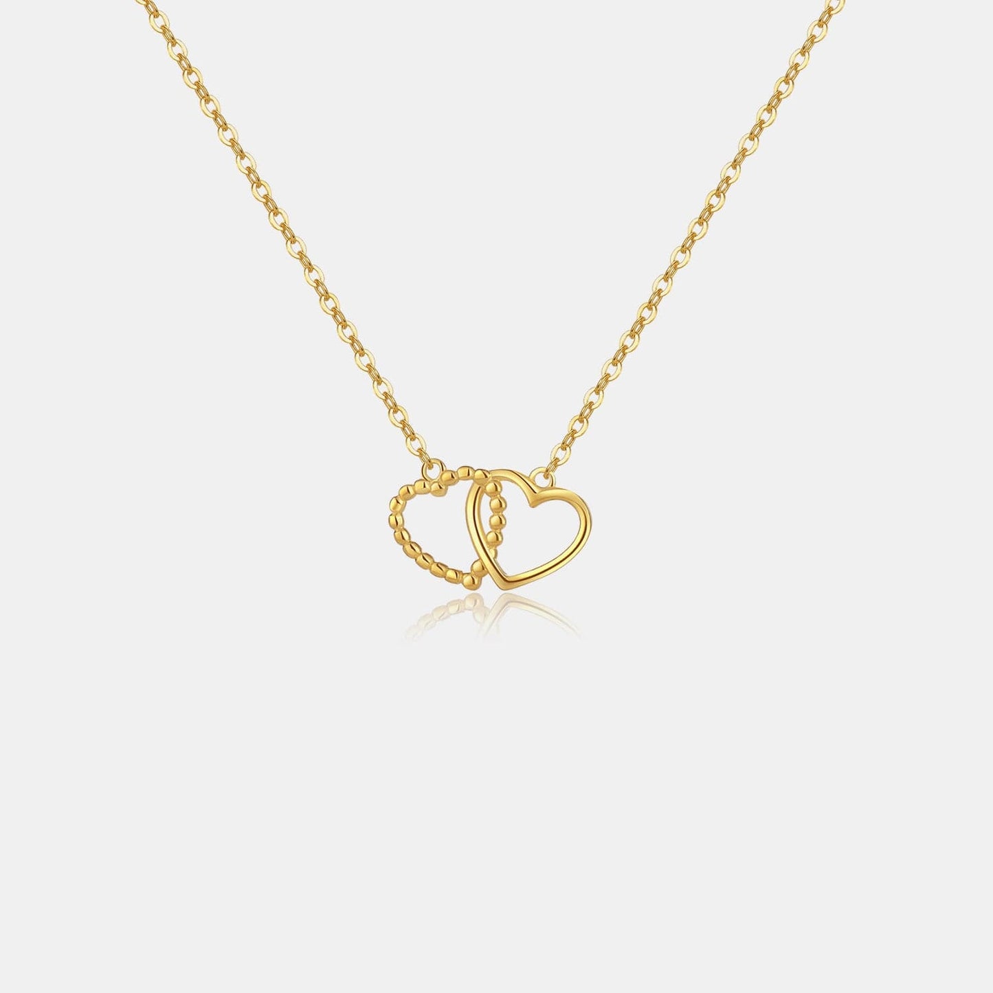 Heart Shape Spring Ring Closure Necklace.