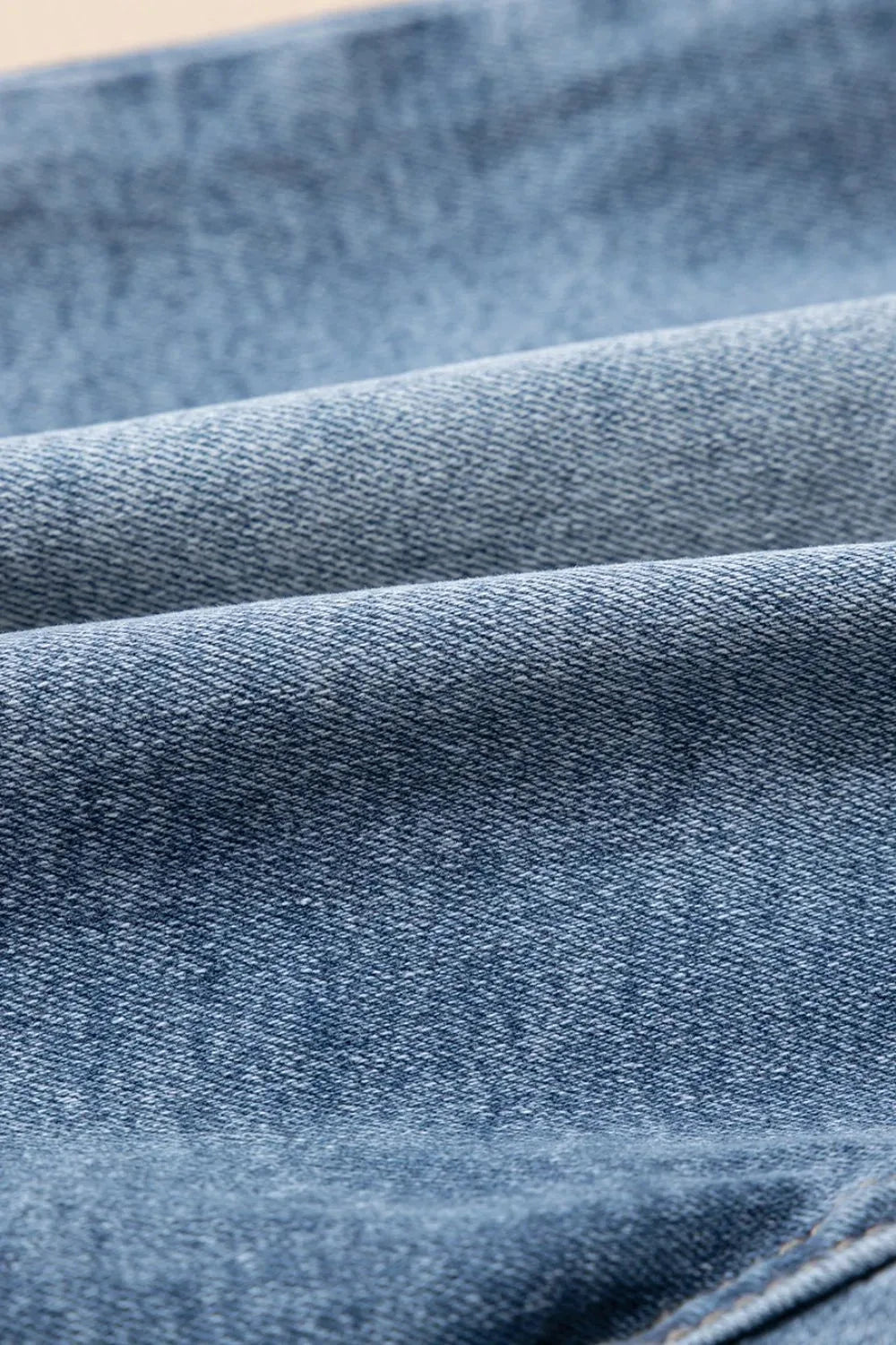 Pearl Beaded Raw Hem Wash Denim Shorts Simply Love