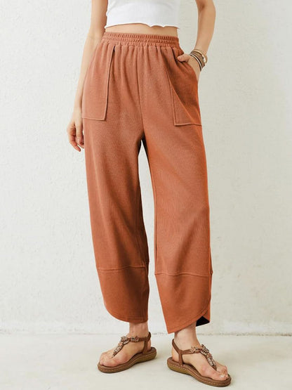 Lovelet Wide-Leg Comfort Pants with Elastic Waist