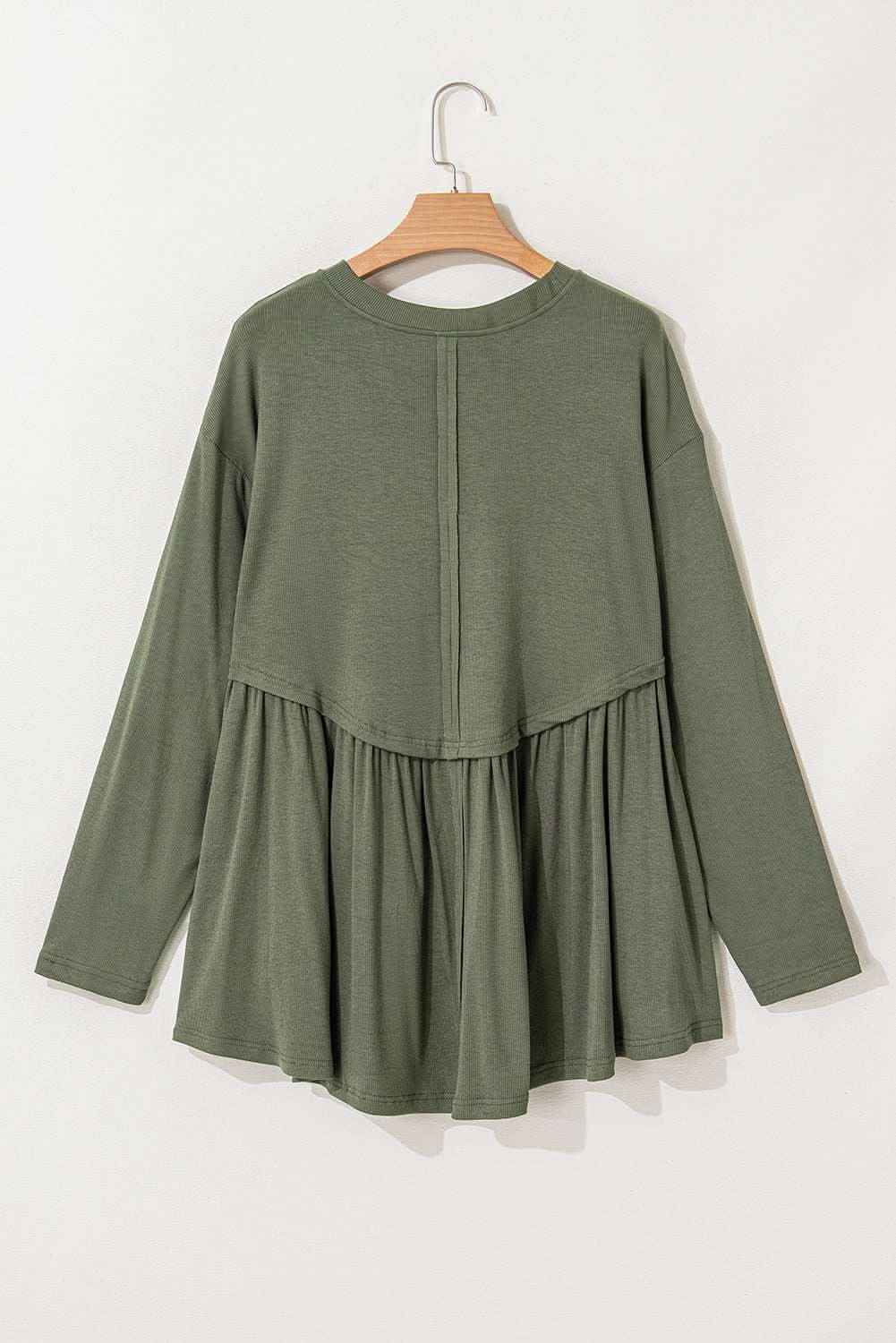Mist green plus size babydoll top - Love Salve 