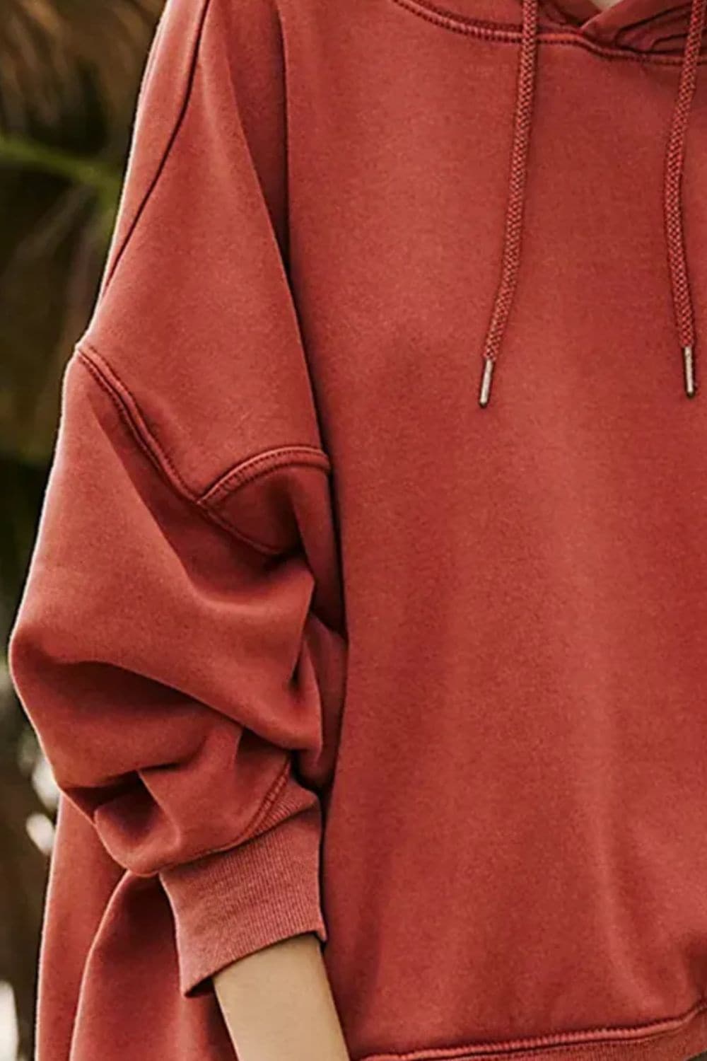 Casual chic dropped shoulder hoodie