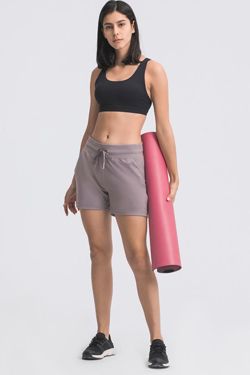 Waist Tie Active Shorts.