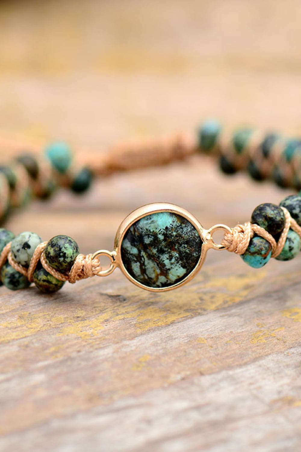 Handmade Beaded Copper Bracelet.