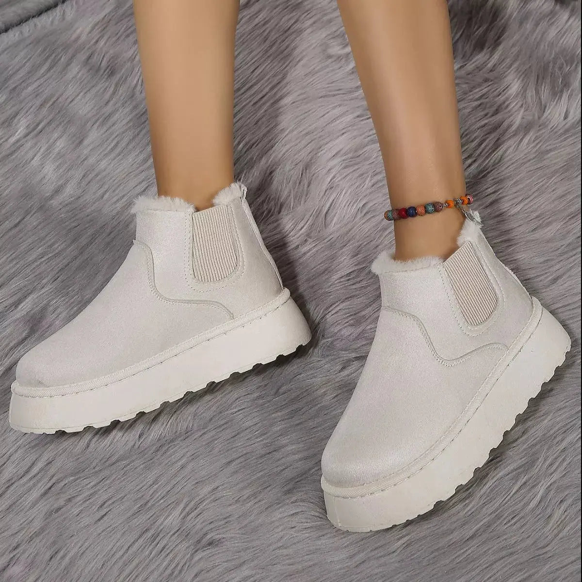 Round Toe Platform Ankle Boots Simply Love