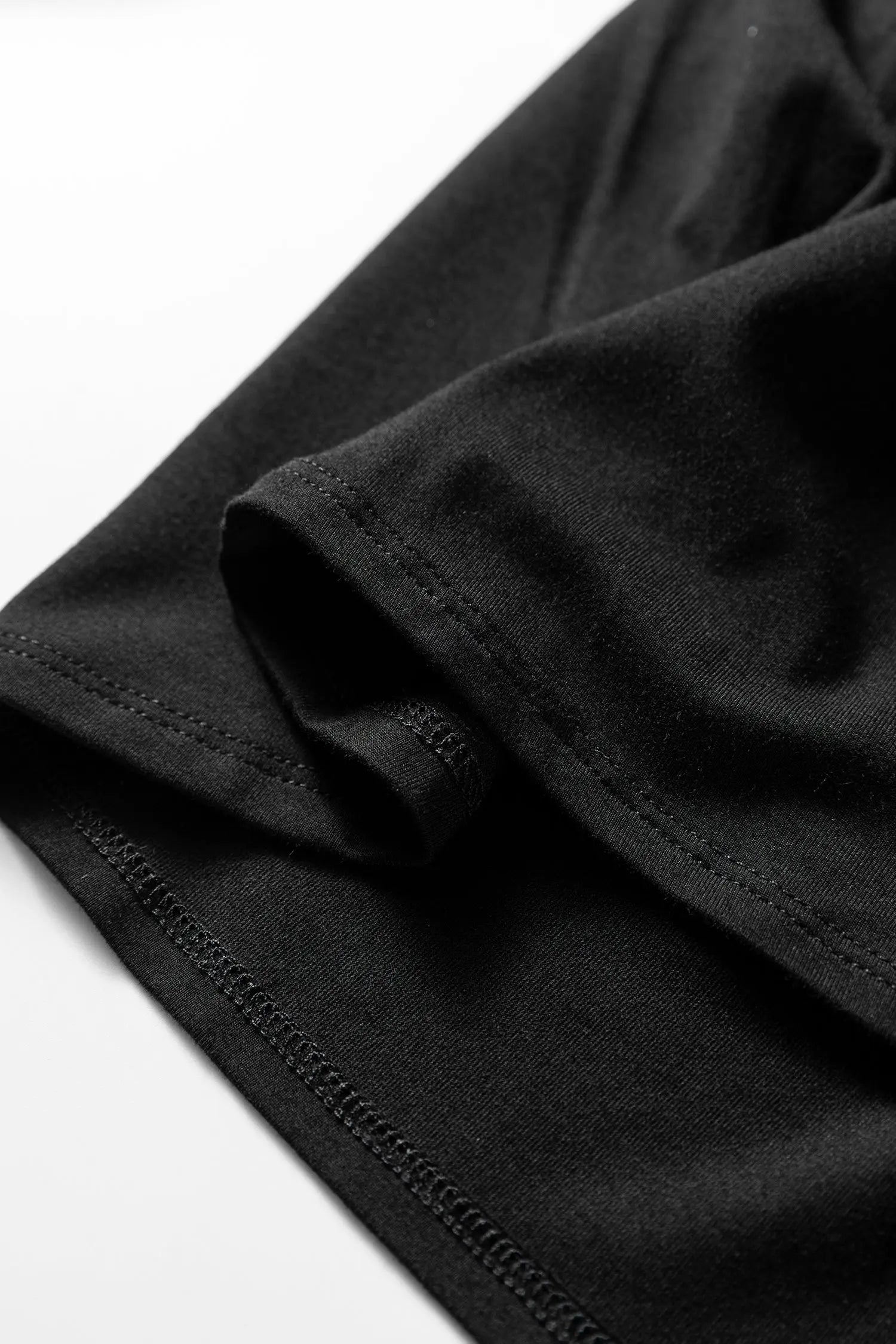 Black Smocked Bust Buttoned Split V Neck Flow Fit Blouse Dear-Lover Dropshipping