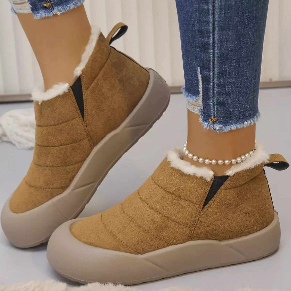 Warm Plush Lined Ankle Boots Simply Love
