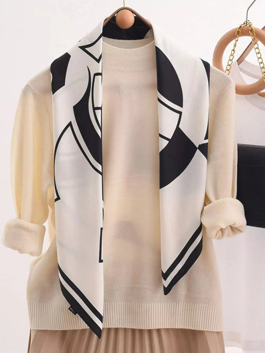 Square Flower Silk Scarf Simply Love