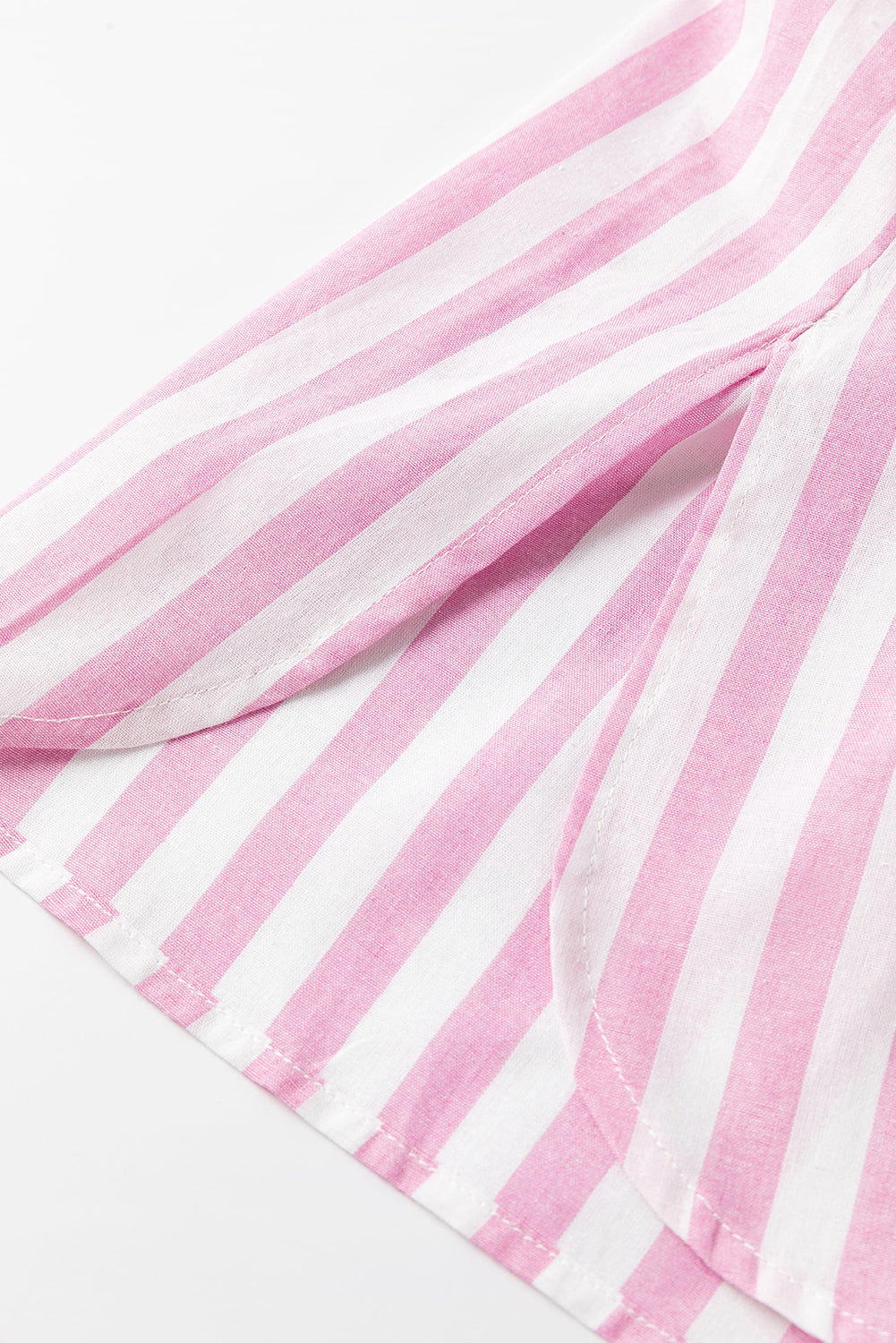 Pink striped patchwork shirt