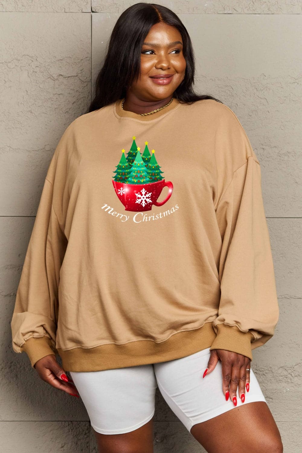 Simply Love Full Size MERRY CHRISTMAS Graphic Sweatshirt.