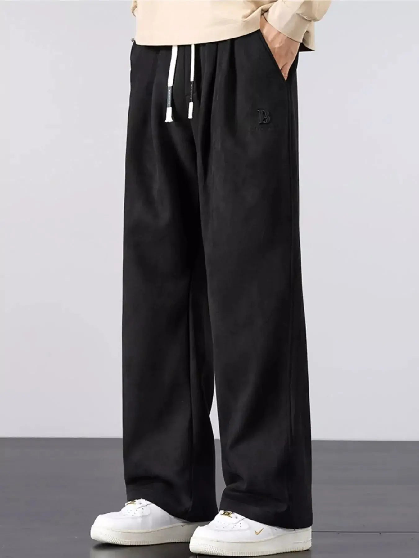 Men's Plus Size Casual Loose-Fit Drawstring Pants Simply Love