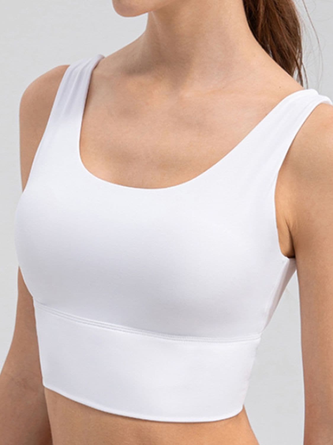 Scoop Neck Wide Strap Active Tank.