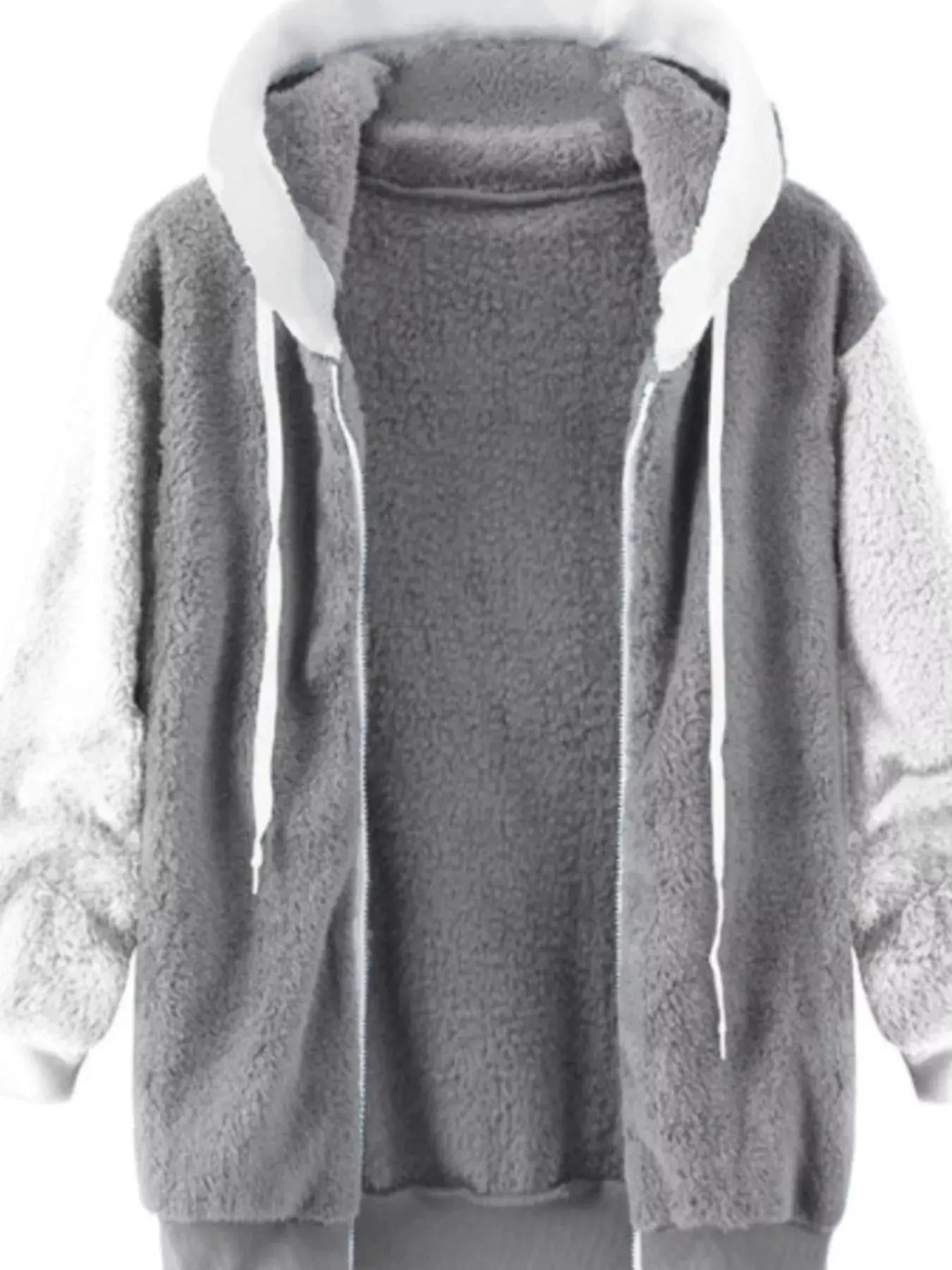 Full Size Fleece Zip-Up Hooded Outerwear Plus Size Simply Love