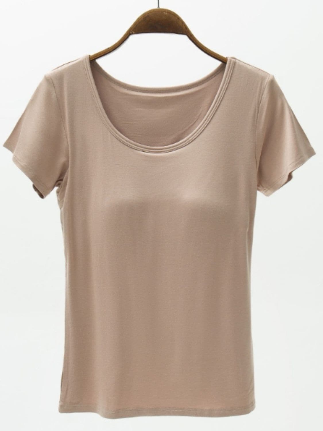 Round Neck Modal T-Shirt with Bra.