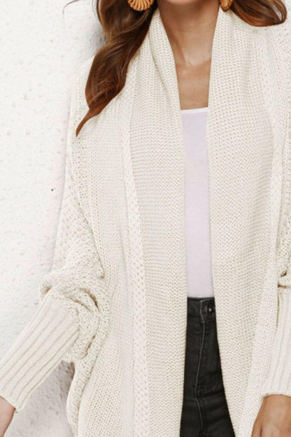 Open Front Batwing Sleeve Cardigan.