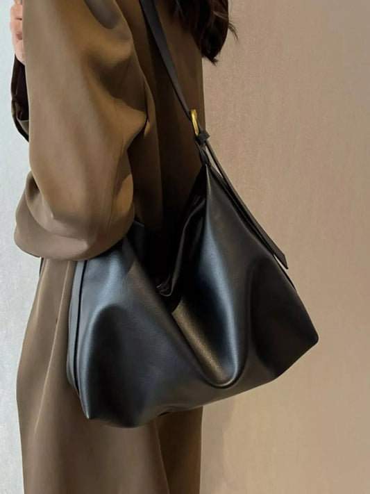 PU Leather Adjustable Strap Bag Large Capacity Everyday Use Simply Love