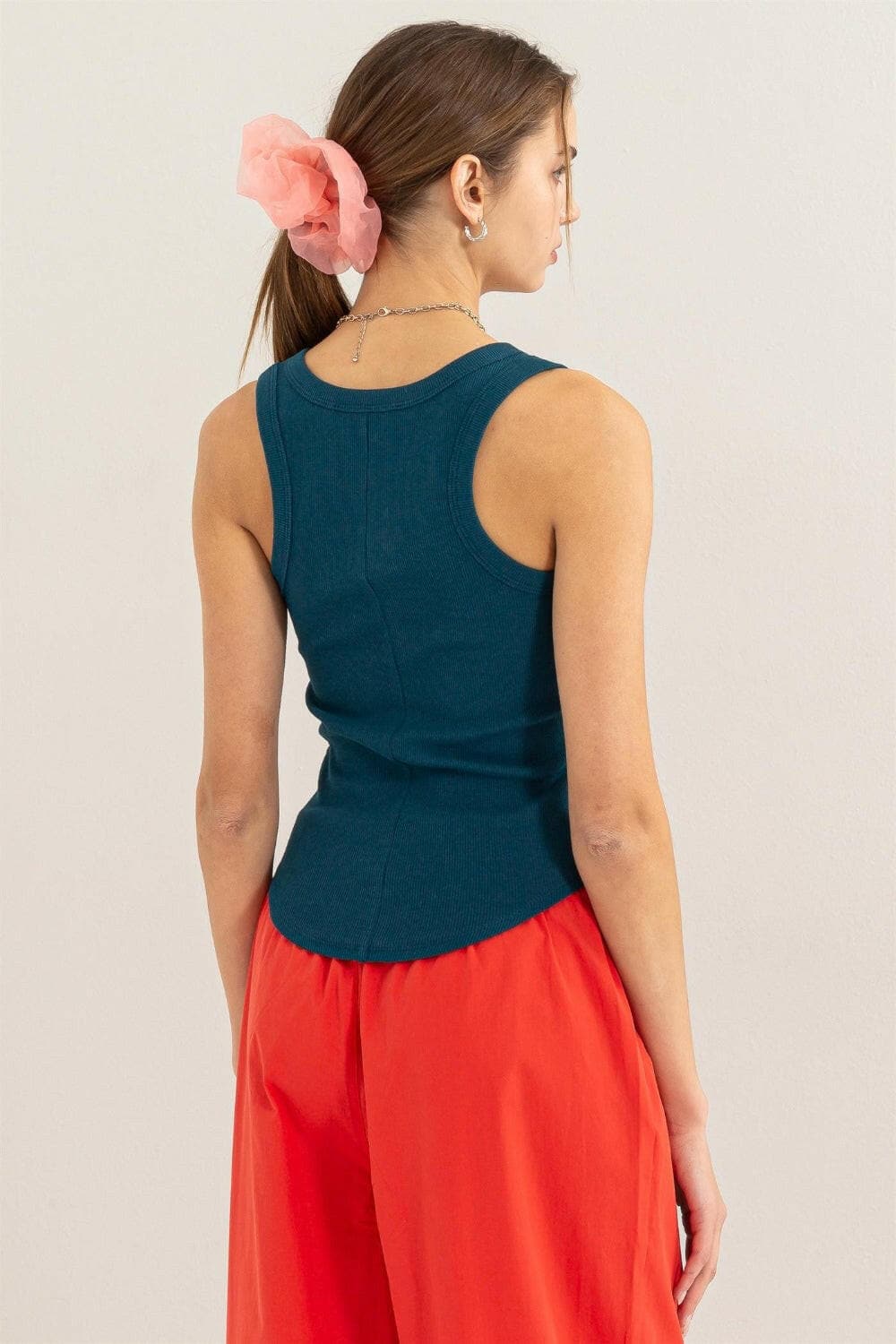 HYFVE Ribbed Scoop Neck Racerback Tank.