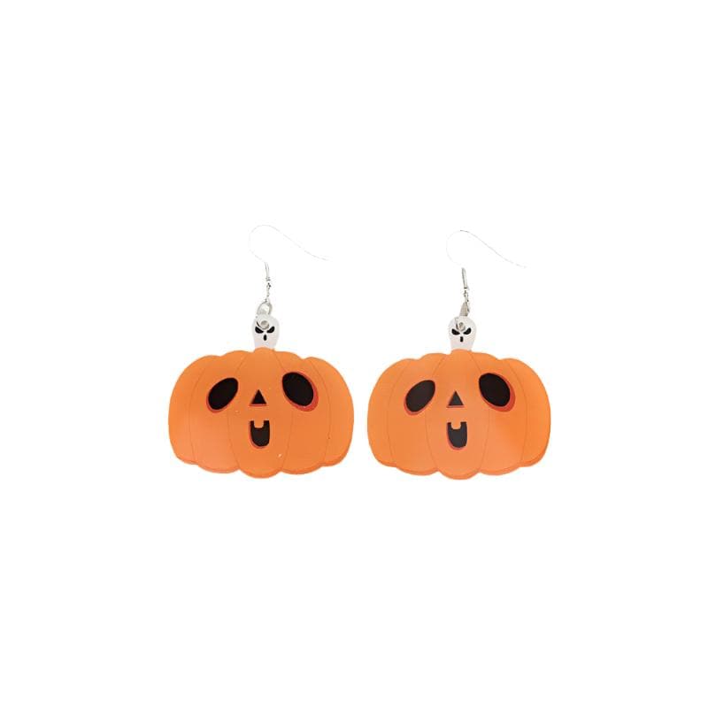 Acrylic Alloy Pumpkin Shape Earrings.