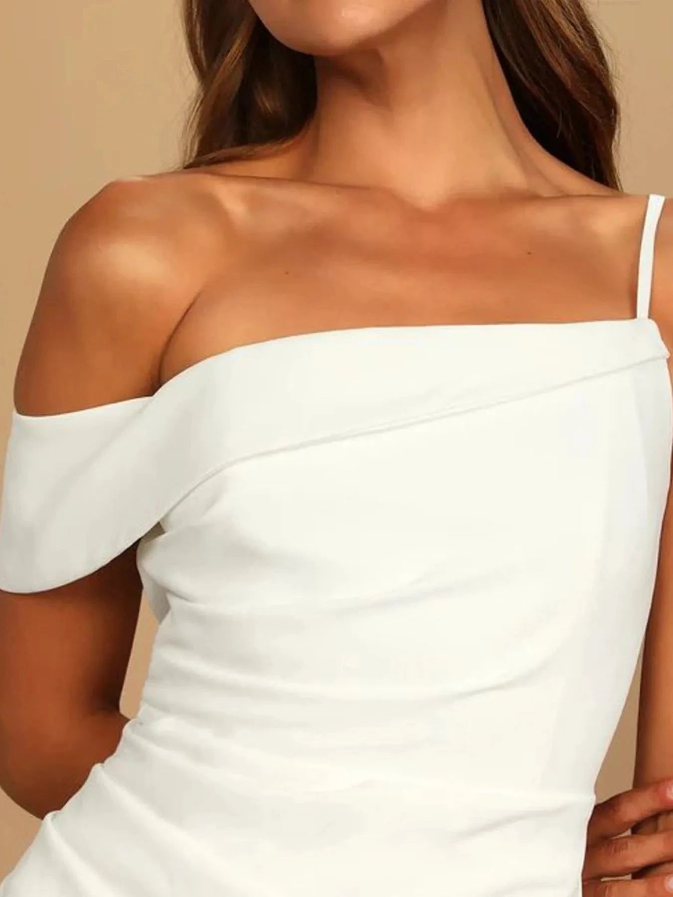 Split Asymmetrical Neck Midi Dress Coco’s Tee Boutique