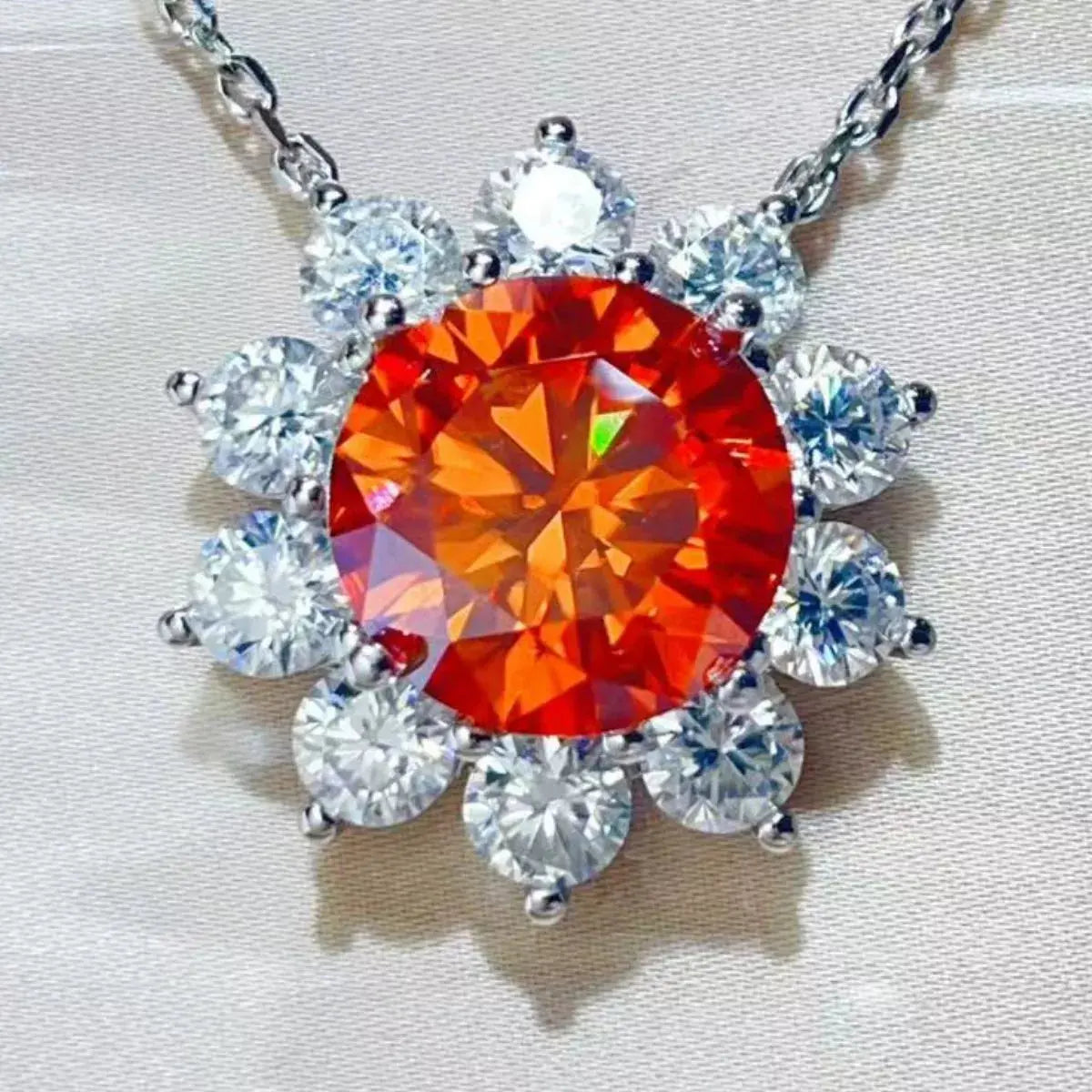 5 Carat Moissanite 925 Sterling Silver Pendant Necklace Simply Love