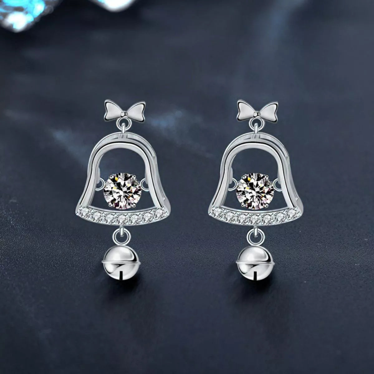 Moissanite 925 Sterling Silver Bell Earrings Simply Love