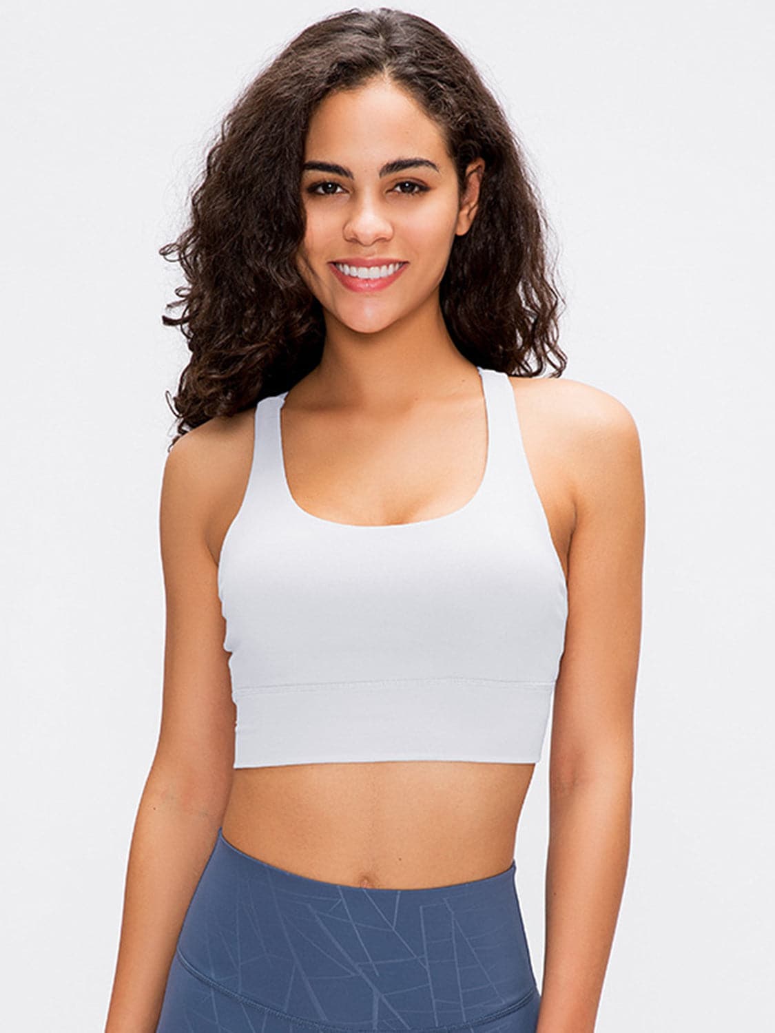 Crisscross Scoop Neck Active Tank.