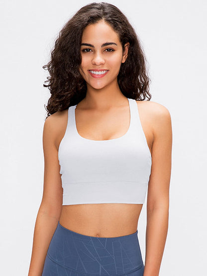 Crisscross Scoop Neck Active Tank.