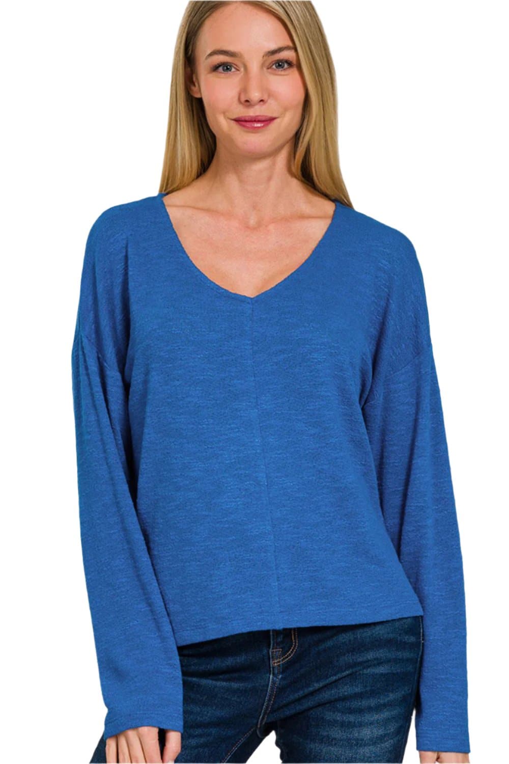 Relaxed fit long sleeve t-shirt with dropped shoulders