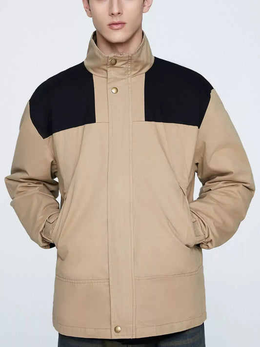 Men's Plus Size Two-Tone Windproof Jacket Simply Love