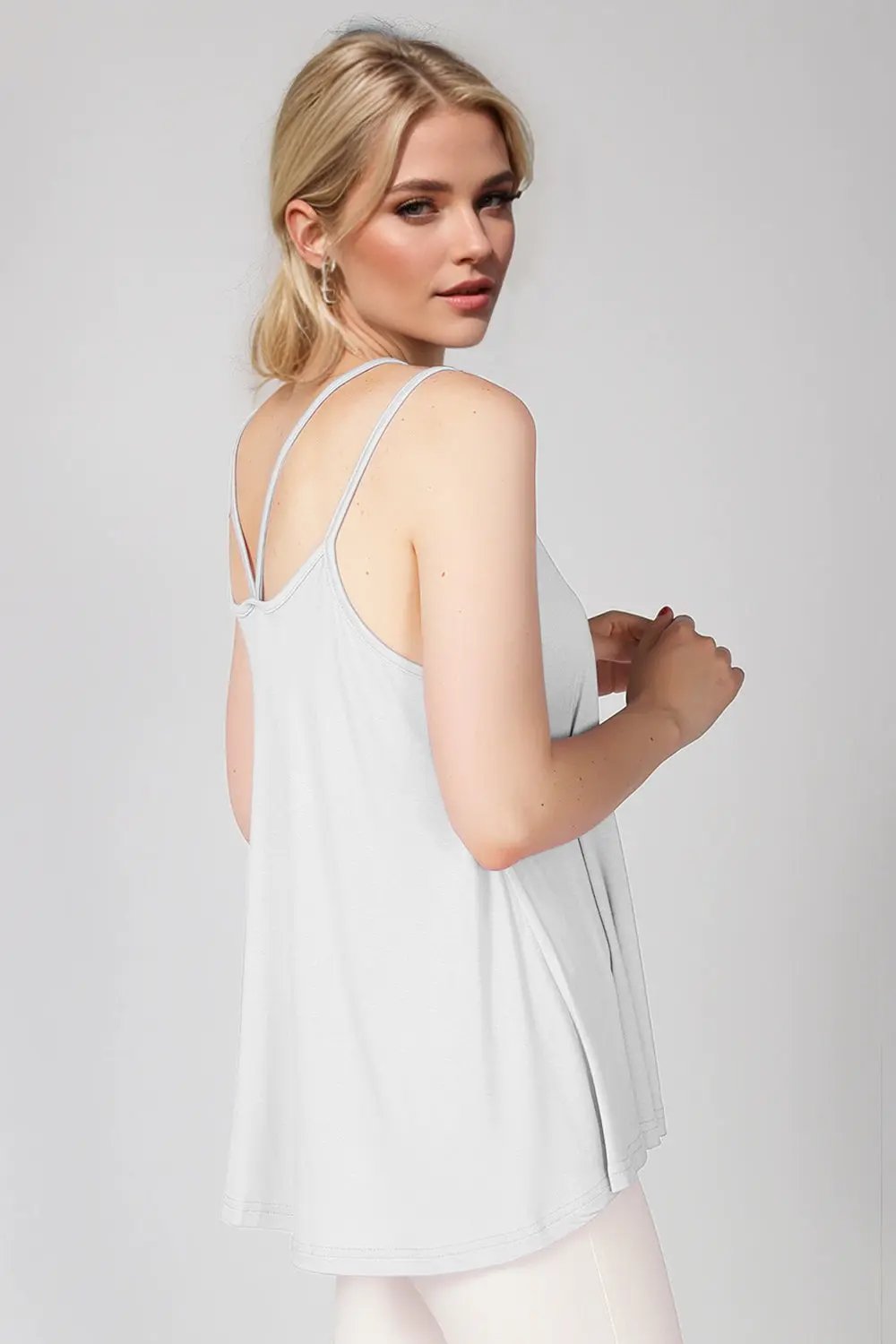 Basic Bae Bamboo Scoop Neck Double Spaghetti Straps Cami - Love Salve