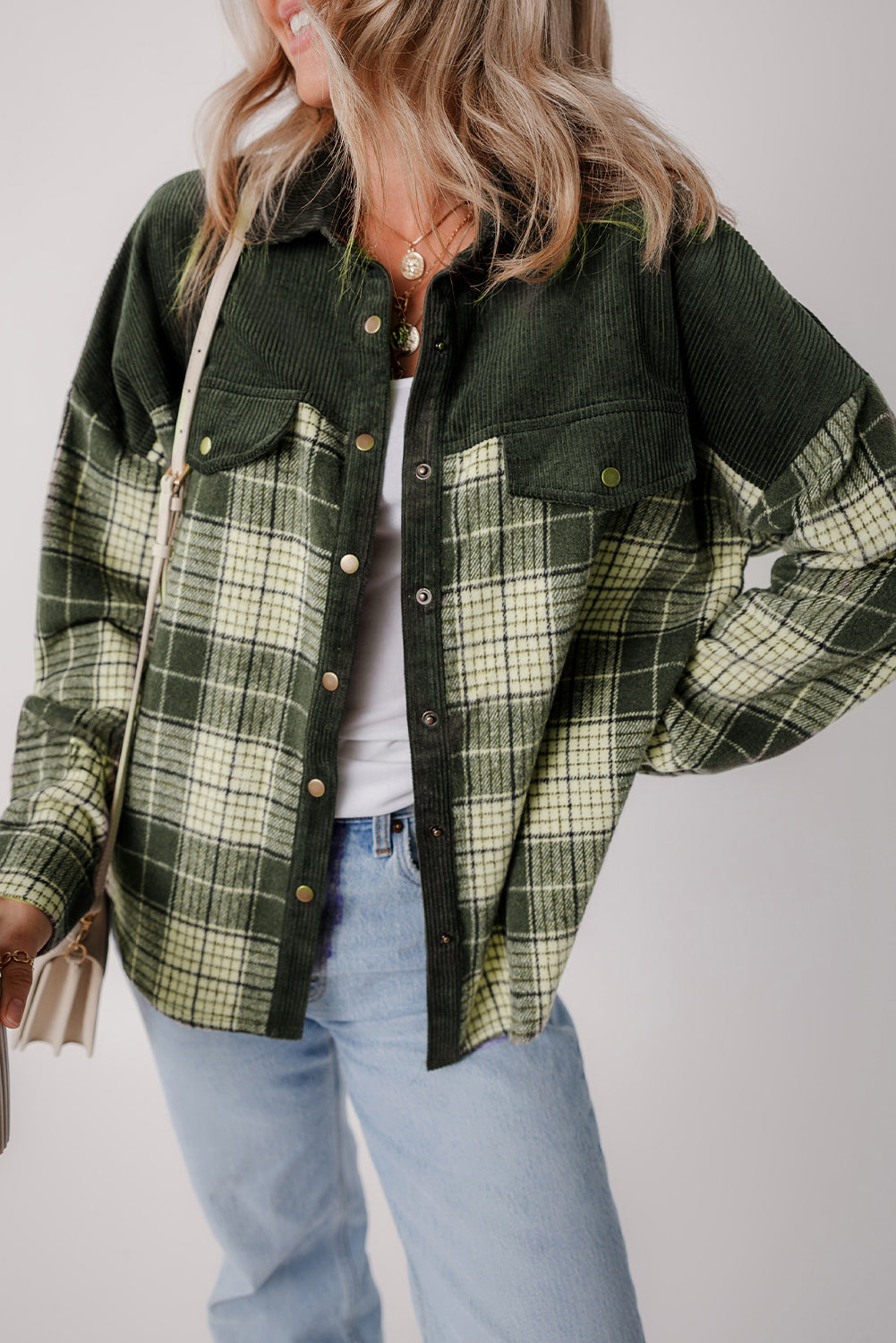 Everyday Plaid Corduroy Jacket