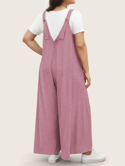 Chic pocketed wide leg overalls for every occasion