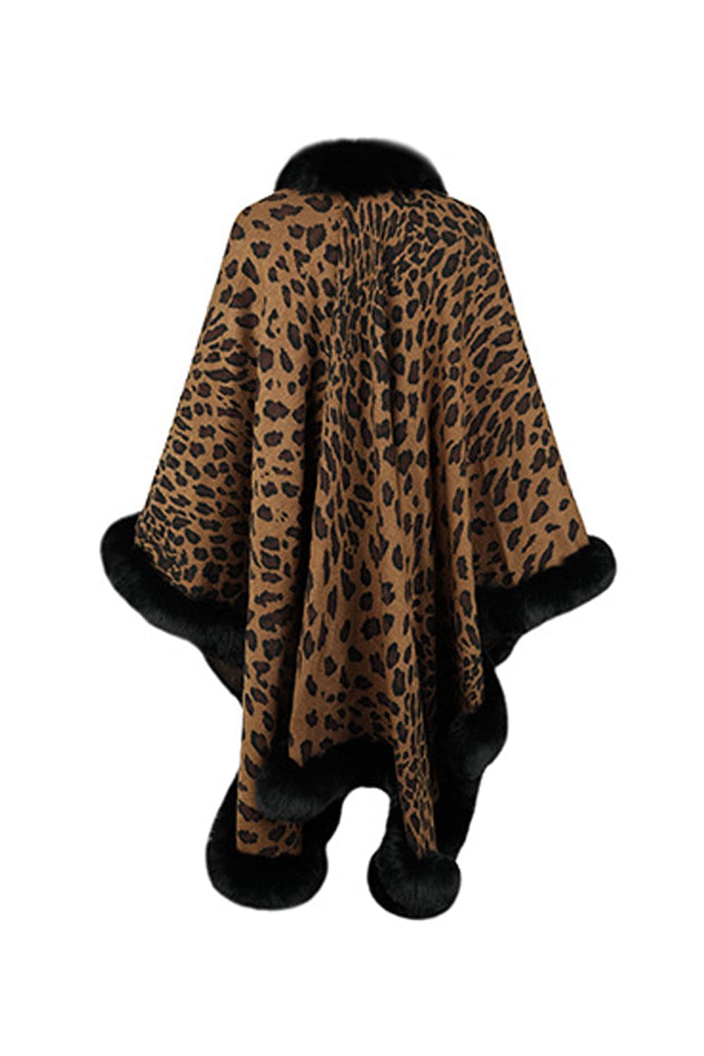 Leopard Open Front Poncho.