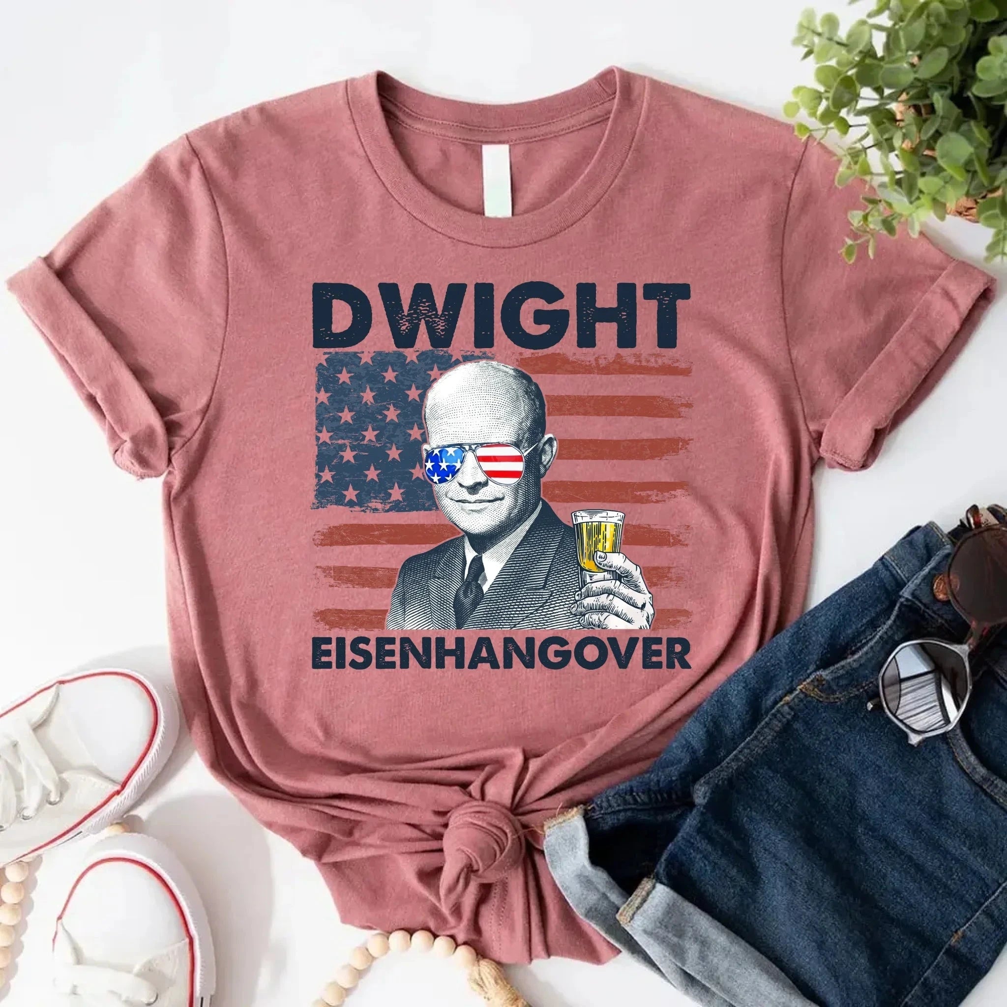 Eisenhangover 4th of July Shirt – Funny Dwight Eisenhower Boozy Tee Adorb.co