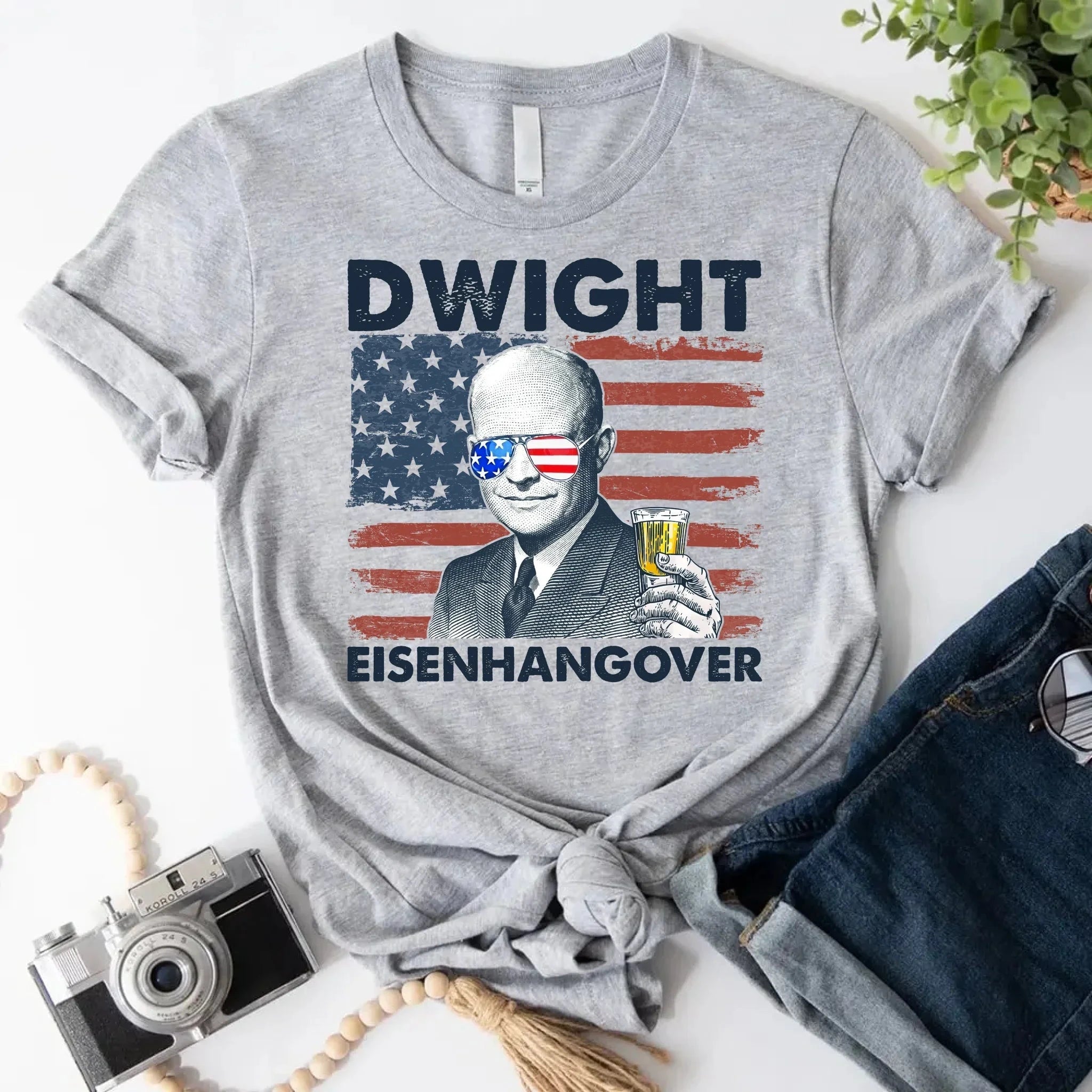 Eisenhangover 4th of July Shirt – Funny Dwight Eisenhower Boozy Tee Adorb.co