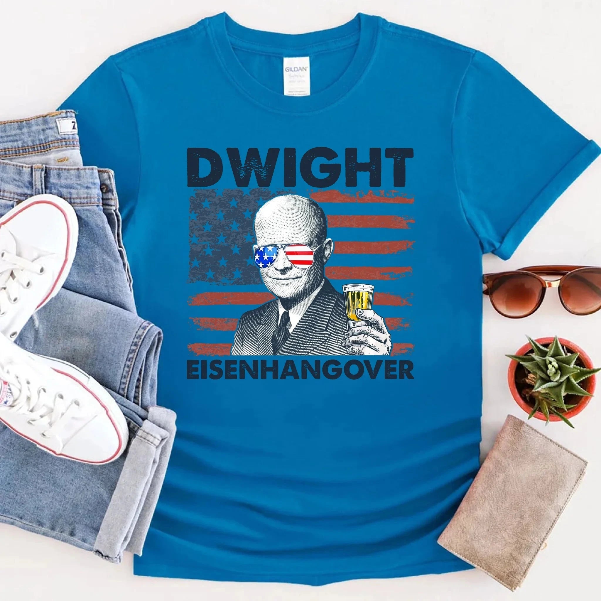 Eisenhangover 4th of July Shirt – Funny Dwight Eisenhower Boozy Tee Adorb.co
