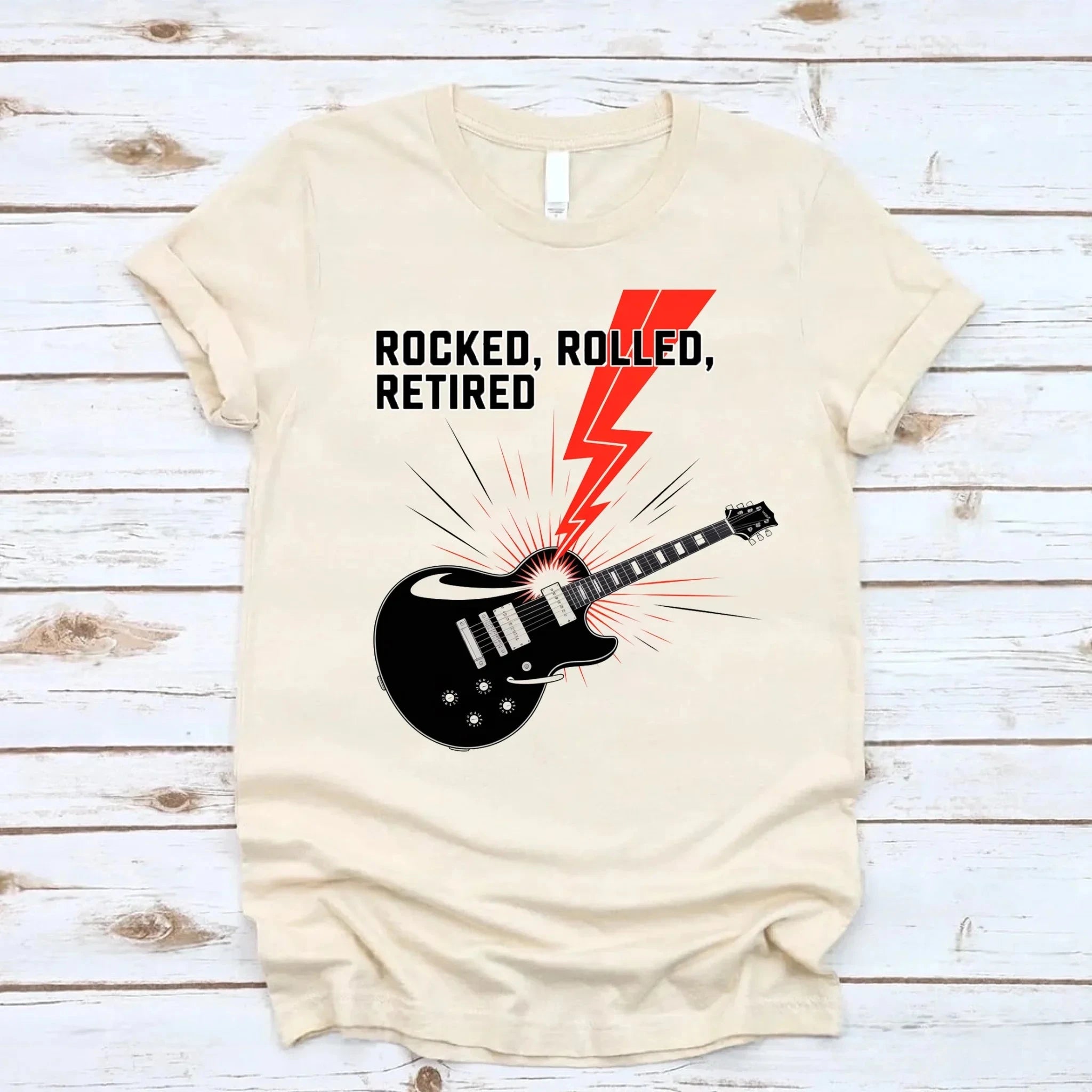 Rocked Rolled Retired T-Shirt – Funny Retirement Gift Shirt Adorb.co