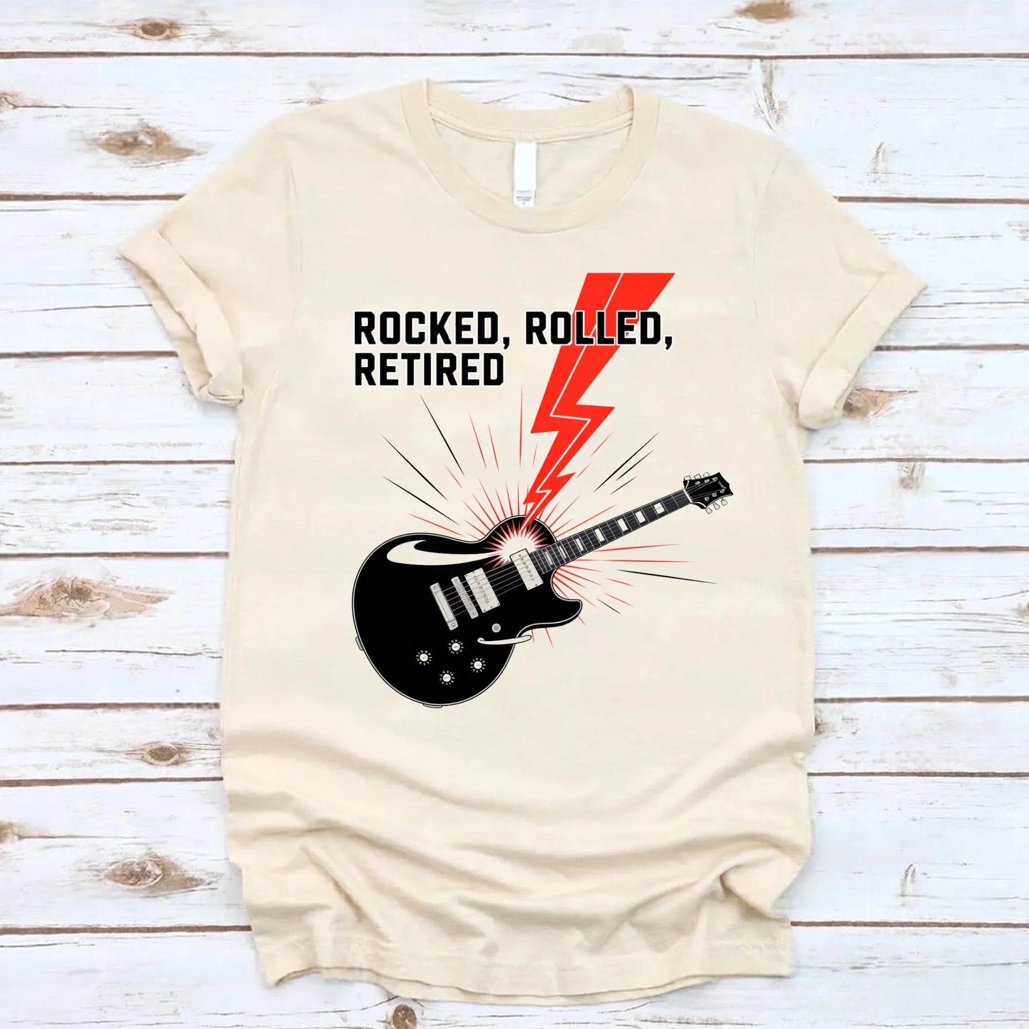 Rocked Rolled Retired T-Shirt – Funny Retirement Gift Shirt Adorb.co