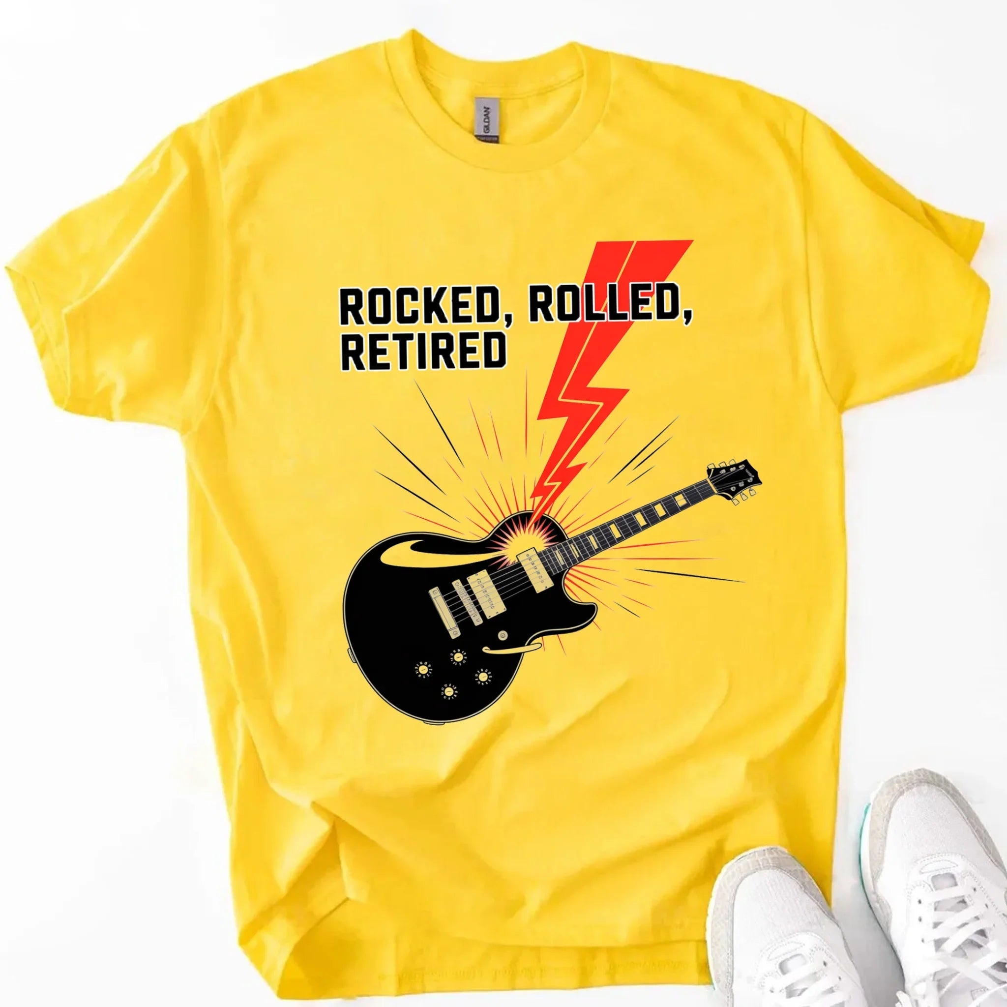 Rocked Rolled Retired T-Shirt – Funny Retirement Gift Shirt Adorb.co