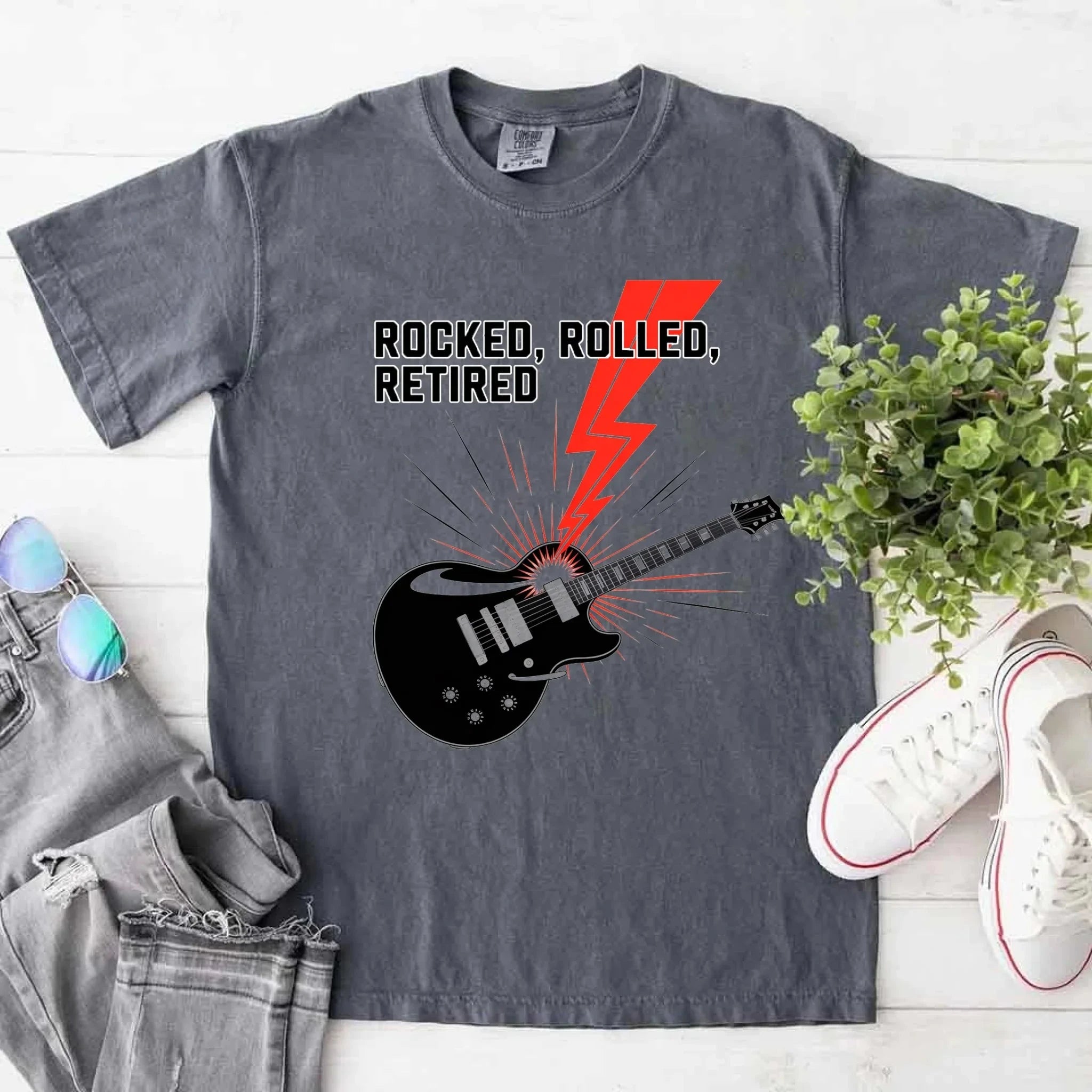 Rocked Rolled Retired T-Shirt – Funny Retirement Gift Shirt Adorb.co