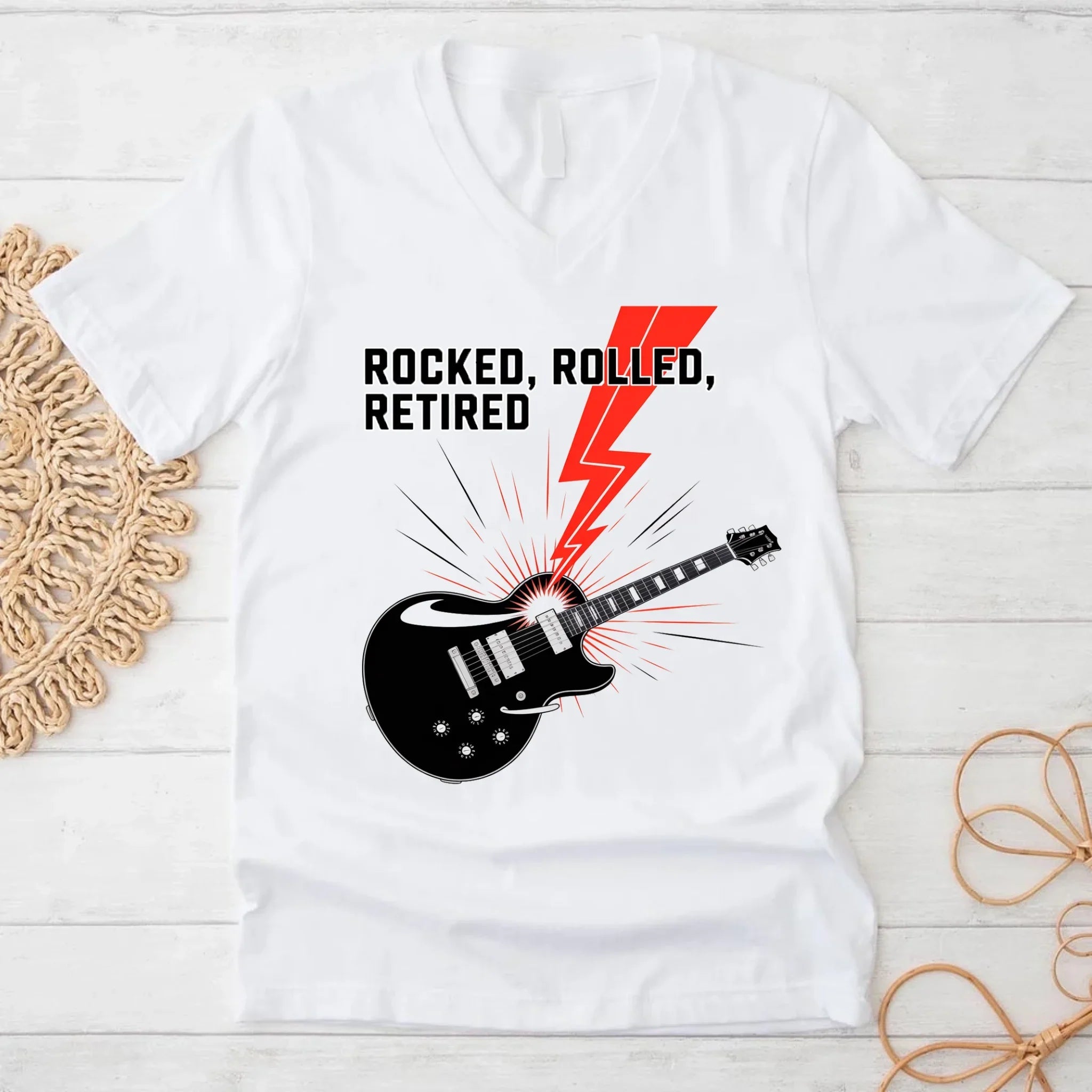 Rocked Rolled Retired T-Shirt – Funny Retirement Gift Shirt Adorb.co